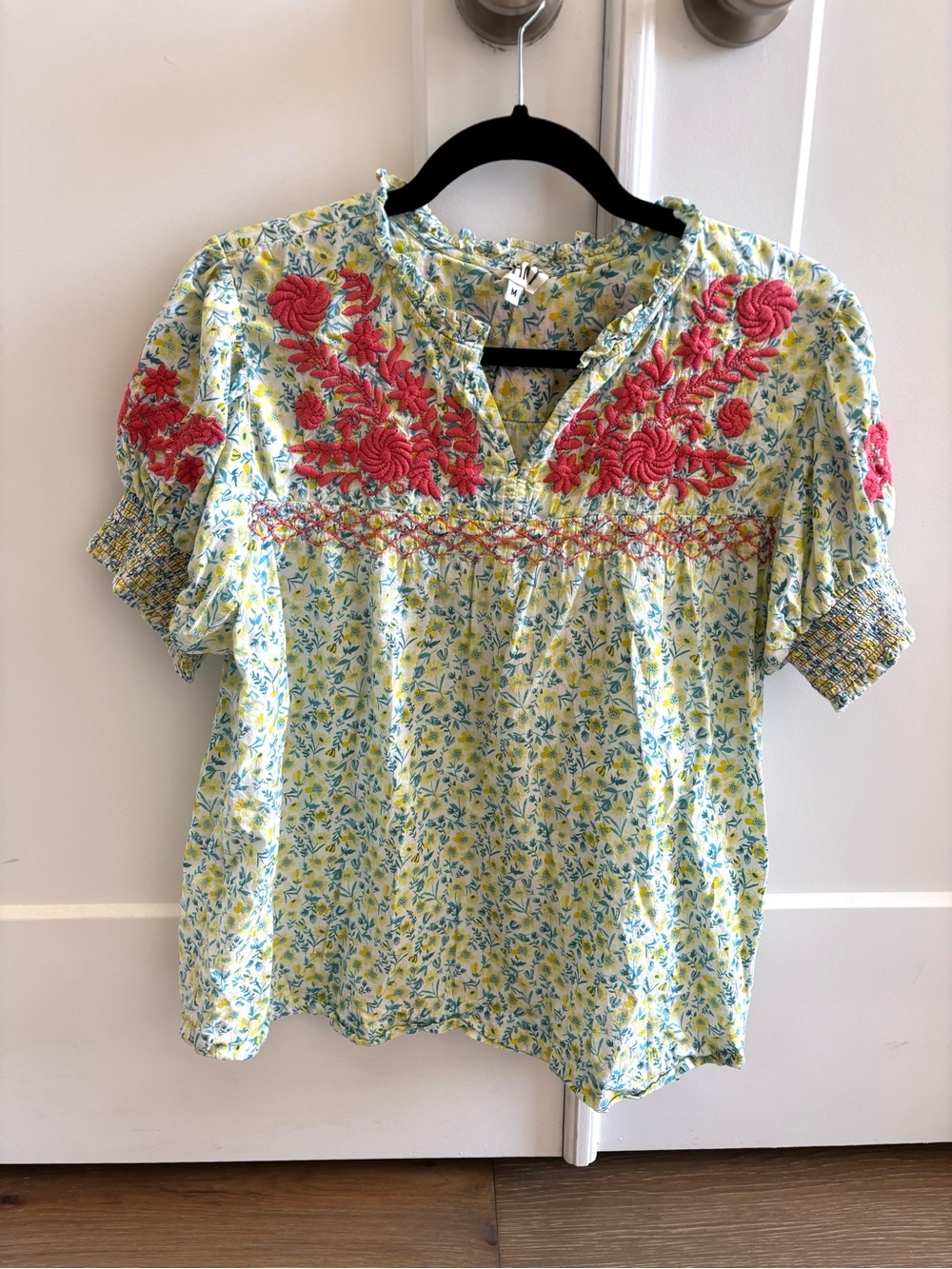 Sister Mary Embroidered Floral Top